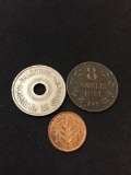 3 Count Lot Foreign Coins