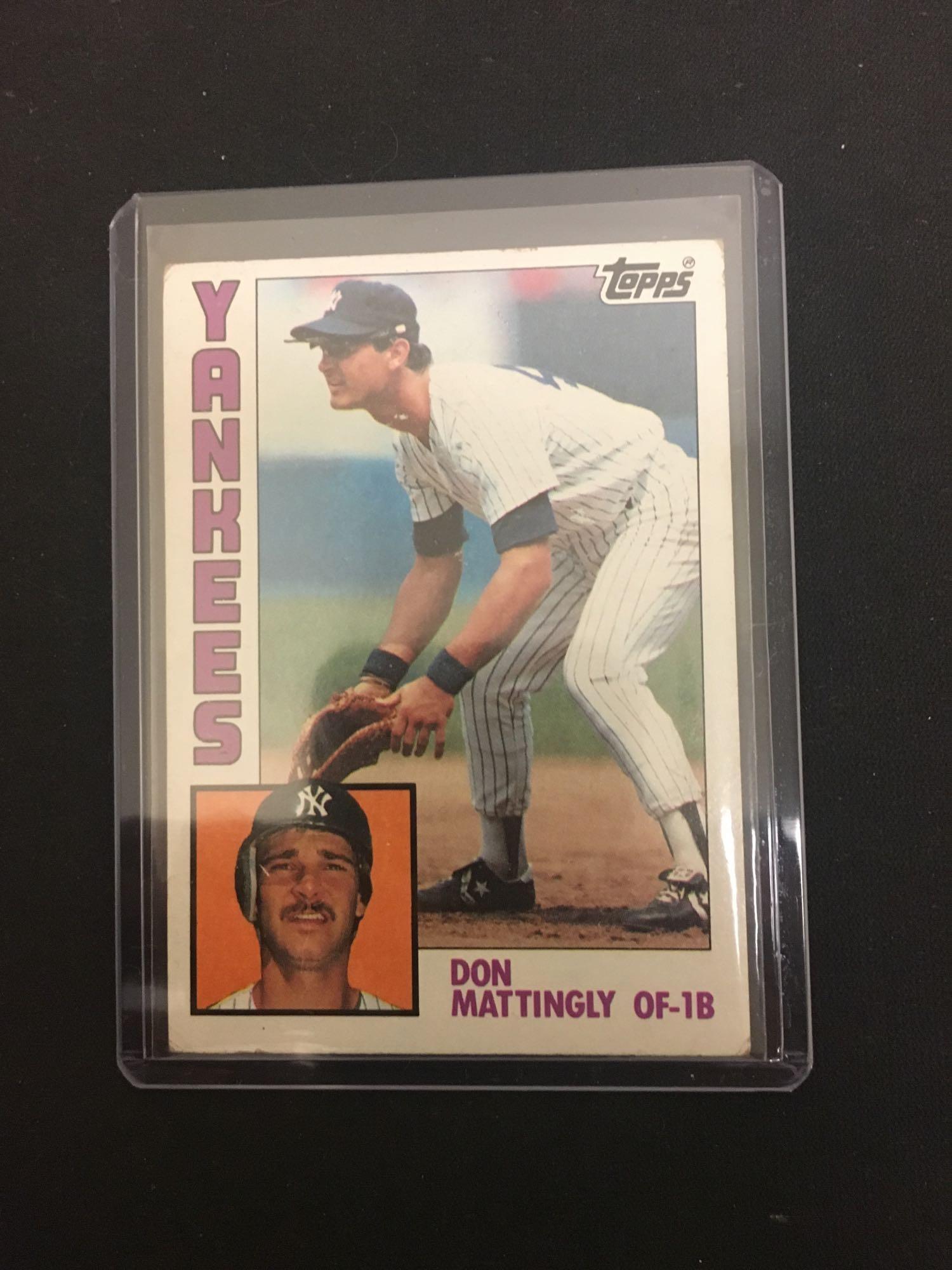 1984 Topps 8 Don Mattingly Yankees Rookie Baseball Card Art