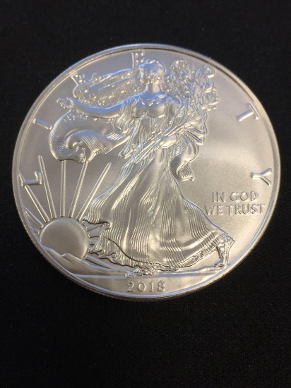 2018 American Silver Eagle 1 Ounce .999 Fine Silver Bullion Round