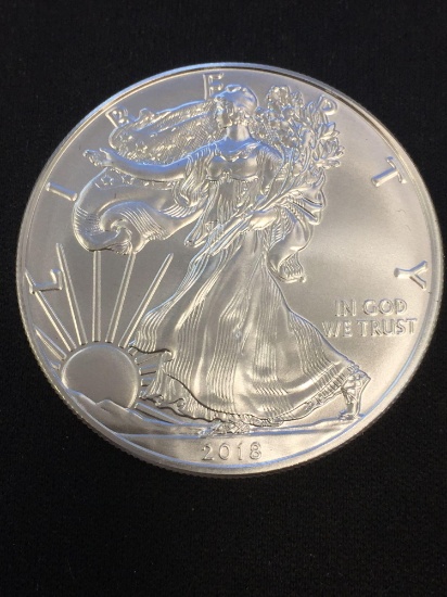 2018 American Silver Eagle 1 Ounce .999 Fine Silver Bullion Round