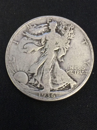 1936 United States Walking Liberty Half Dollar - 90% Silver Coin