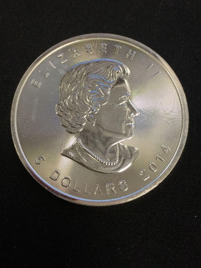 2014 Canadian $5 Maple Leaf 1 Ounce .9999 Extra Fine Silver Bullion Coin