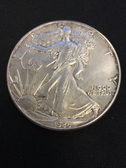 RARE Date 1986 American Eagle 1 Oz .999 Fine Silver Bullion Coin