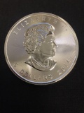 2014 Canadian $5 Maple Leaf 1 Ounce .9999 Fine Silver Bullion Round