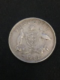 1943 Australia Six Pence SILVER Coin