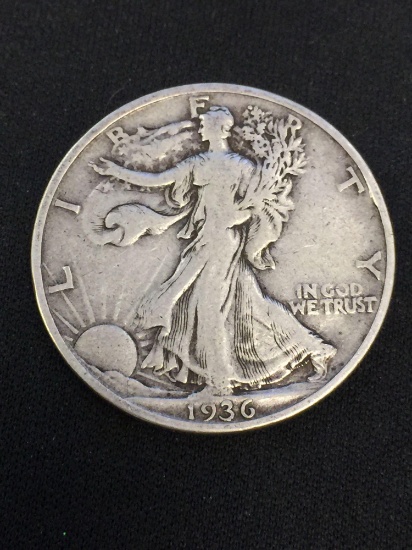 1936-S United States Walking Liberty Silver Half Dollar - 90% Silver Coin
