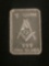 1 Gram .999 Fine Silver Masonic Bullion Bar