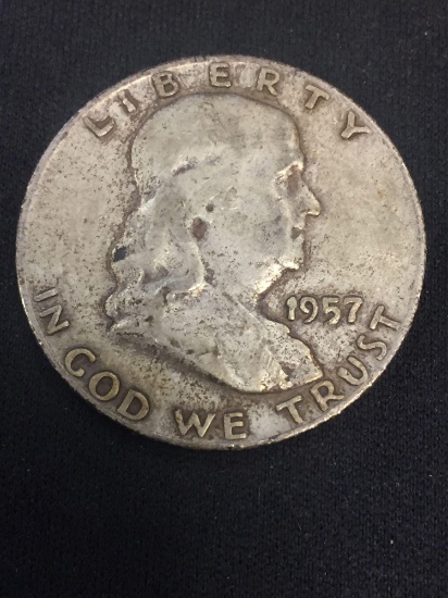 1957-D United States Frankin Half Dollar - 90% Silver Coin
