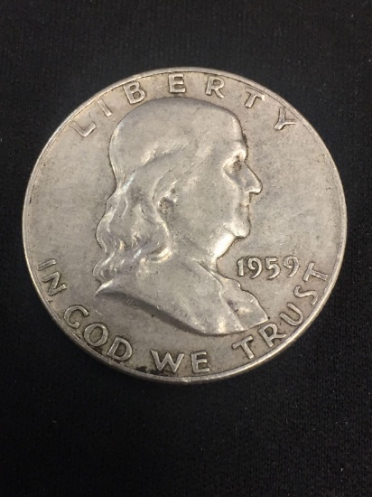 1959-D United States Frankin Half Dollar - 90% Silver Coin