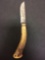 Hunting Knife With Stag Handle
