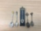 Lot of 5 Vintage Souvenir Collectible Spoons
