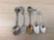 Lot of 5 Vintage Souvenir Collectible Spoons