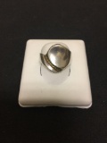 Old Pawn Mexico Concave Bypass Sterling Silver Two-Tone Ring Band - Size 10