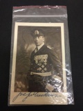 HAND Signed RARE Felix Graf V. Luckner Nazi Commander Post Card