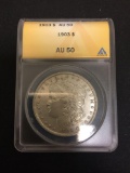 ANACS AU-50 1903 United States Morgan Silver Dollar - 90% Silver Coin