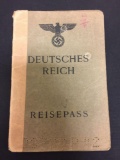 INCREDIBLE Deutsches Reich Nazi Germany Citizen Passport W/ Swastika, Stamps, & Photos