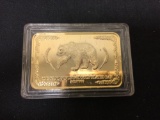 One Troy Ounce 24K Gold Plated Bar #4157983
