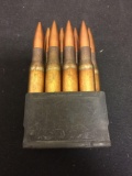 Lot of 8 Riffle Ammuntion Cartridges
