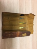 Lot of 5 Vintage Razor Blades In Leather Bag