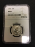 1956 25C MS 66 NGC Washington Quarter