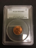 1952 1C PCGS MS64RD Lincoln Cent