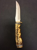Ride Runner RR435 Stainless Steel Hunting Knife W/ Stag Handle