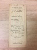 Really Cool 1889 Warranty Deed - Douglas Country Washington