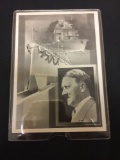 Nazi Germany Hitler & Wilhelmshaven Ship Post Card