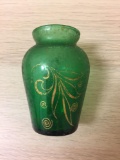 Beautiful Vintage Green Glass Vase