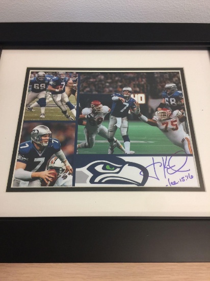 Framed & Matted 8x10" Jon Kitna Seattle Seahawks Autographed Photo