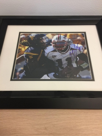 Framed & Matted 8x10" Bruce Irvin West Virginia University Autographed Photo