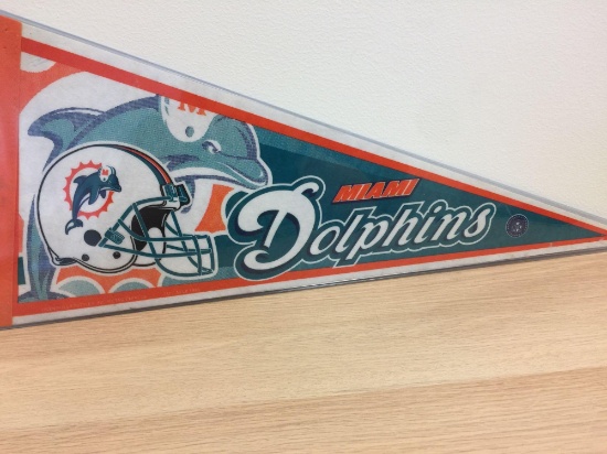 Vintage Miami Dolphins Football Full Size Pennant