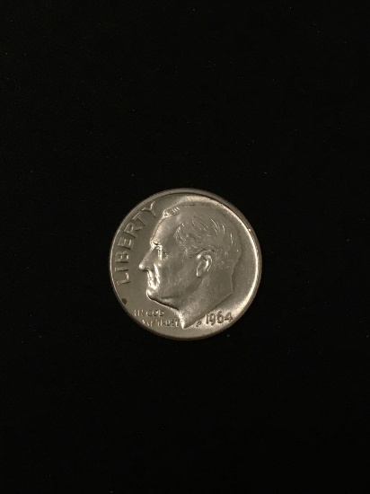 1964-D United States Roosevelt Silver Dime - 90% Silver Coin