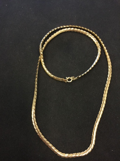 Yellow 14K 3 mm Wide 22" Link Necklace - 23 Grams
