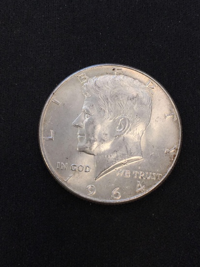 1964 United States Kennedy Silver Half Dollar - 90% Silver Coin