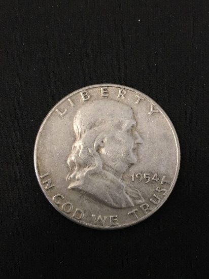 1954-S United States Franklin Silver Half Dollar - 90% Silver Coin