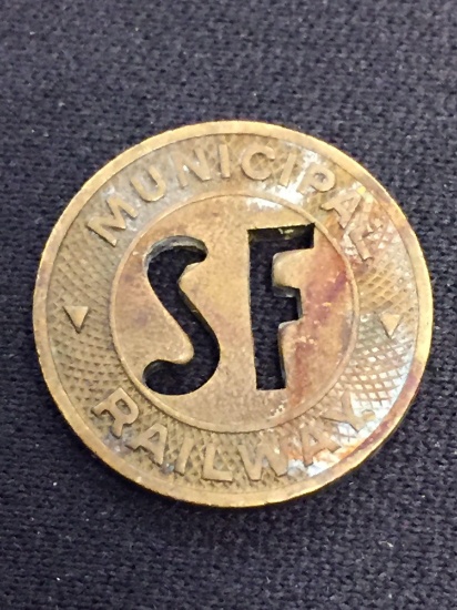 Vintage San Francisco Munipal Railway Transportation Token Coin