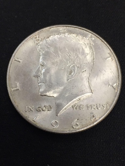 1964-D United States Kennedy Silver Half Dollar - 90% Silver Coin
