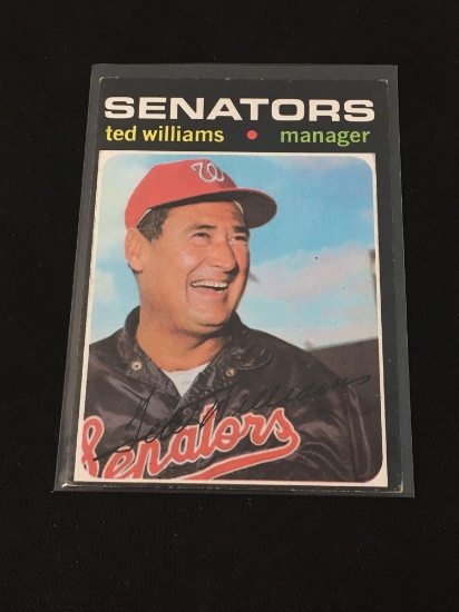 1971 Topps #380 Ted Williams Senators Vintage Baseball Card