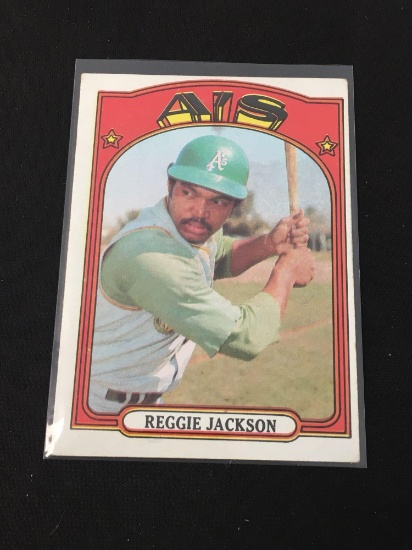 1972 Topps #435 Reggie Jackson A's Vintage Baseball Card