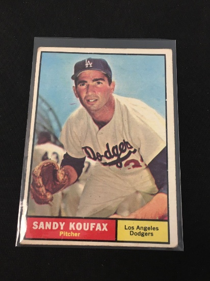 1961 Topps #344 Sandy Koufax Dodgers Vintage Baseball Card