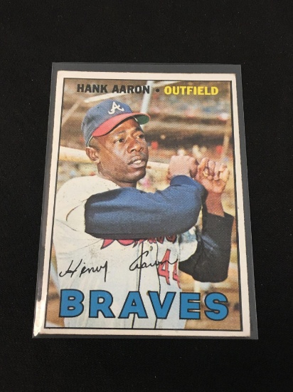 1967 Topps #250 Hank Aaron Braves Vintage Baseball Card