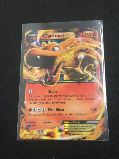 Pokemon Charizard EX Holofoil Rare Card Flashfire 11/106 - Light Play