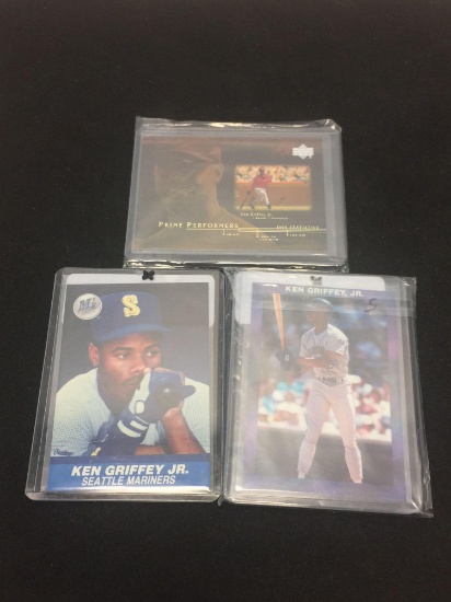 3 Card Lot of Rare & Insert Ken Griffey Jr. Seattle Mariners Baseball Cards