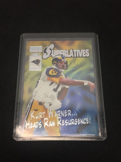 2000 Skybox Superlative Kurt Warner Rams Insert Football Card - Rare