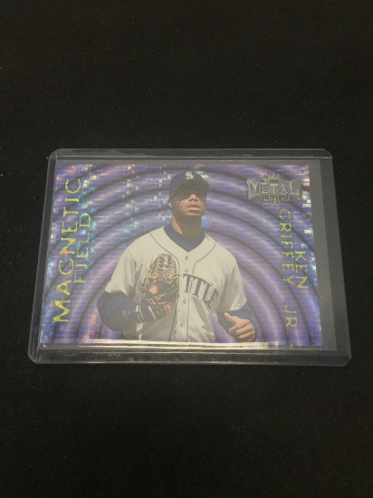 1997 Metal Universe Magnetic Field Ken Griffey Jr. Mariners Insert Baseball Card