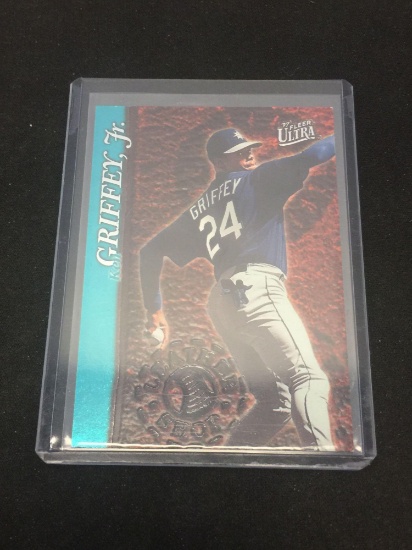 1997 Ultra Leather Shop Ken Griffey Jr. Mariners Insert Baseball Card