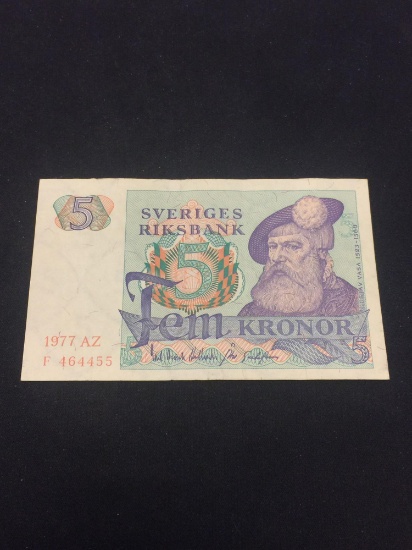 Sweden 1977 5 Kronor
