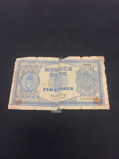 Norway 1953 5 Kroner