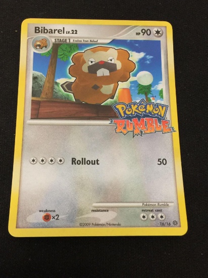 Pokemon Bibarel Holofoil 16/16 Pokemon Rumble Card